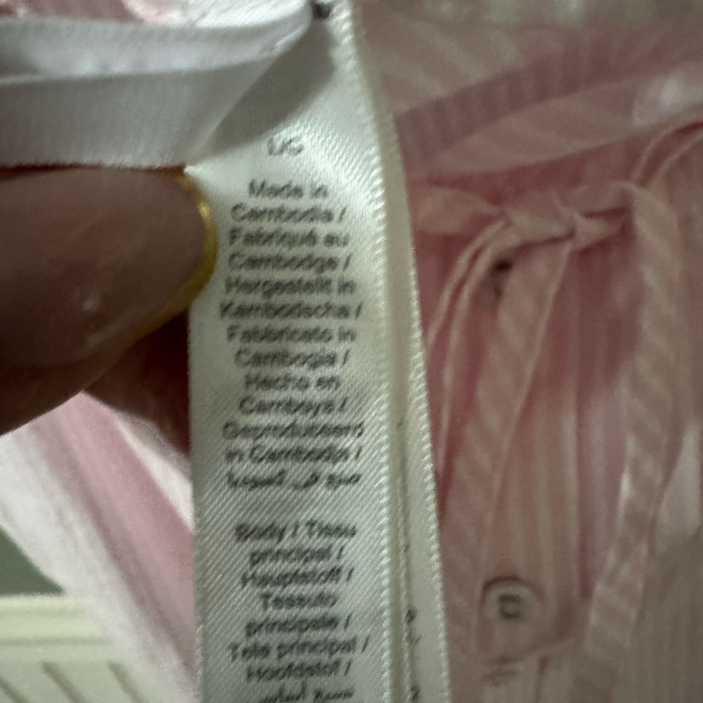 SKIMS Cotton Poplin Sleep Cami Large Cotton Candy Stripe NWT! - Picture 7 of 9